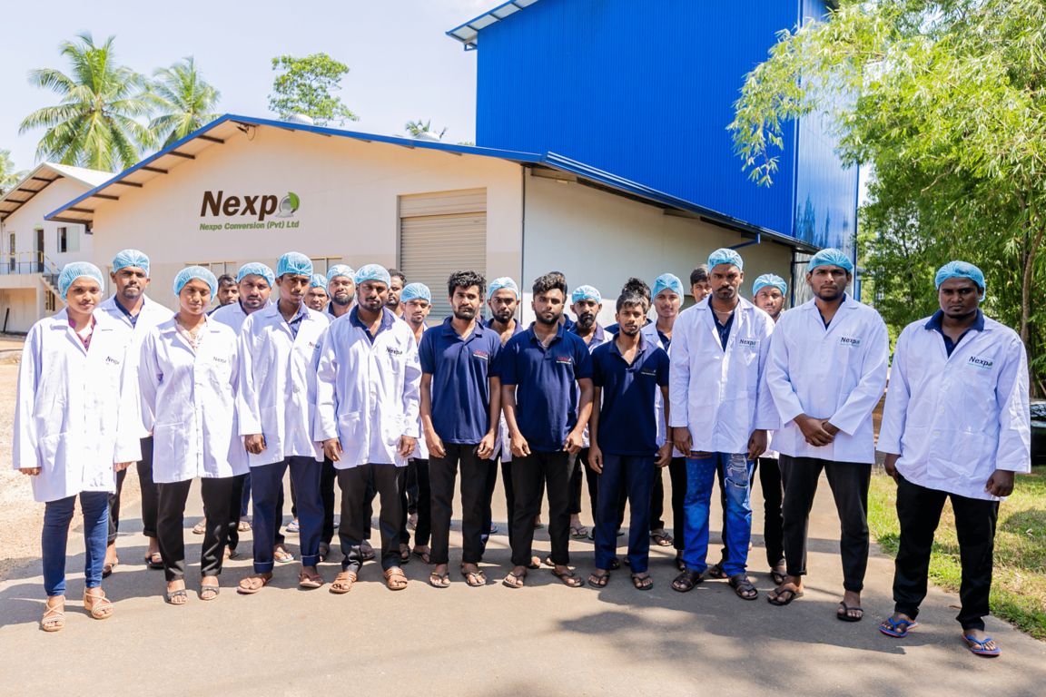 The Nexpo team outside the plant